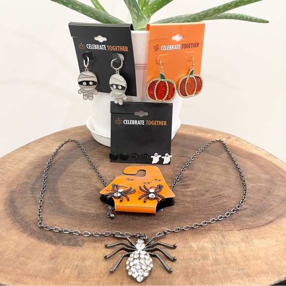 Jewelry - Goth Mummy spider jewelry spider pumpkin ghost
